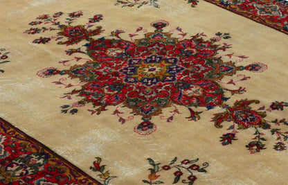 Turkish Original Anatolian Vintage Area Rug 10,17 ft. X 7,28 ft.(310 cm X 222 cm)