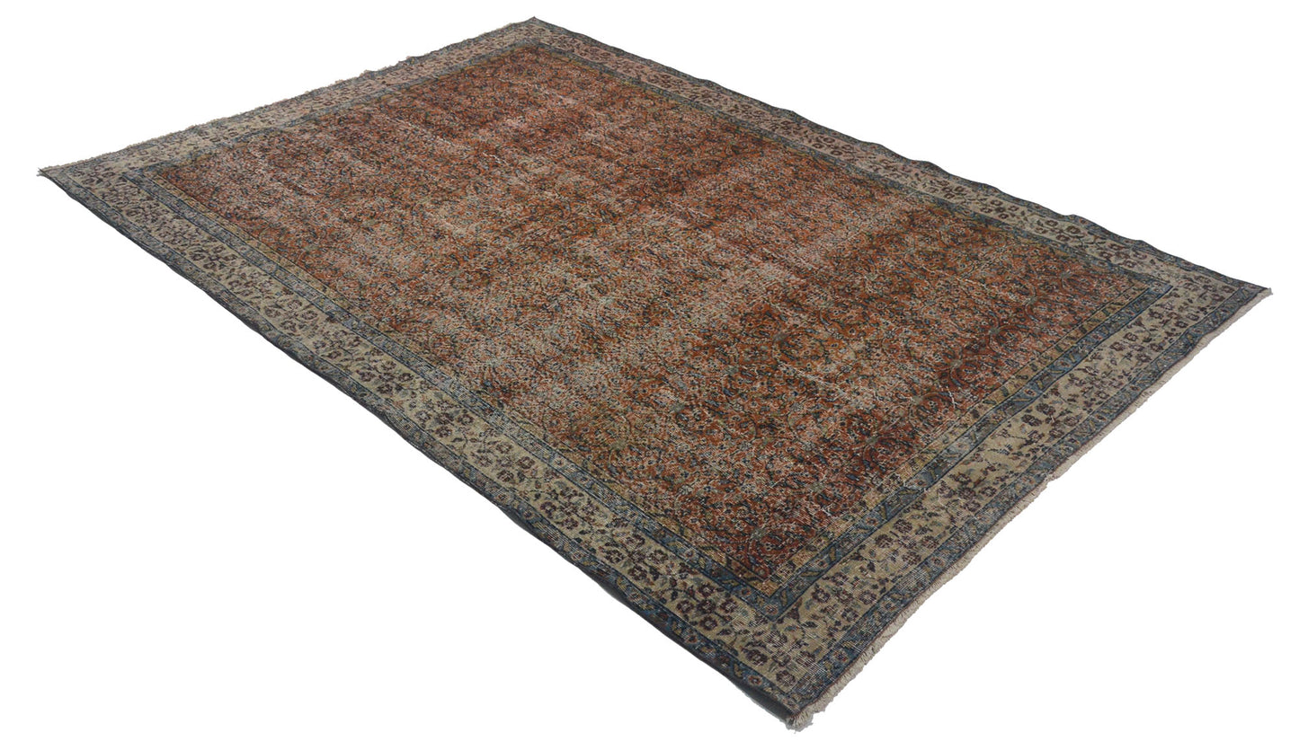 Turkish Original Anatolian Vintage Area Rug 10,50 ft. X 6,89 ft.(320 cm X 210 cm)