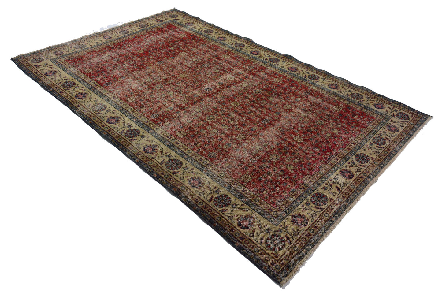 Turkish Original Anatolian Vintage Area Rug 10,89 ft. X 7,22 ft.(332 cm X 220 cm)