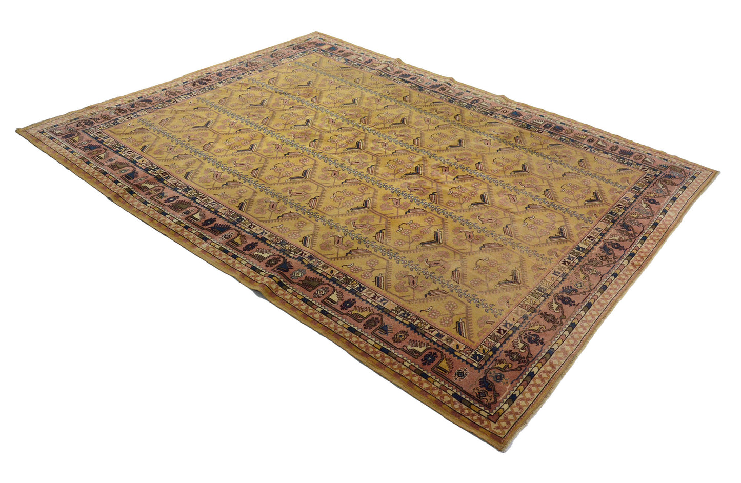 Turkish Original Anatolian Vintage Area Rug 10,82 ft. X 8,17 ft.(330 cm X 249 cm)