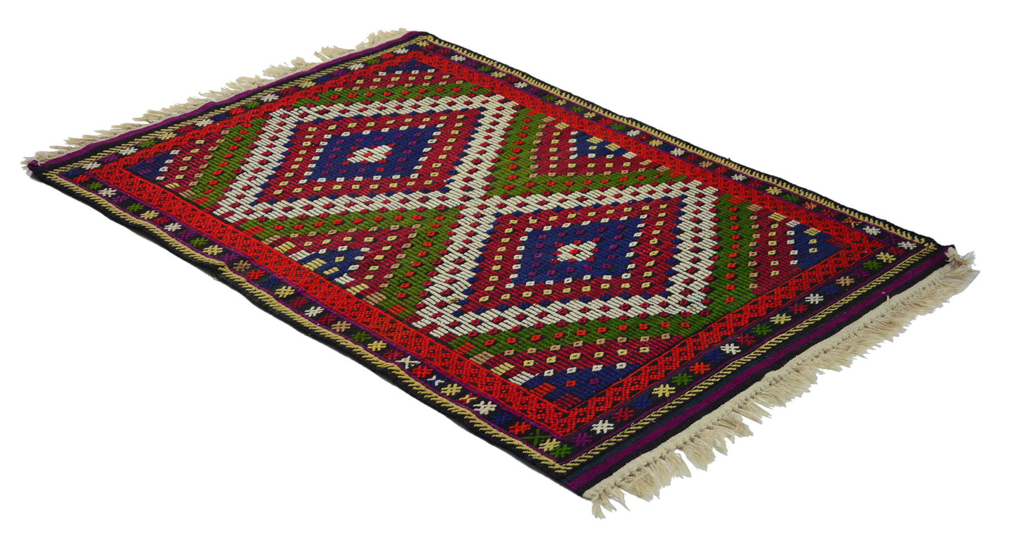 Peninsula Kilim Rug,Turkish Anatolian Kilim Rug 5,22 ft. X 3,67 ft. ( 159 cm X 112 cm)