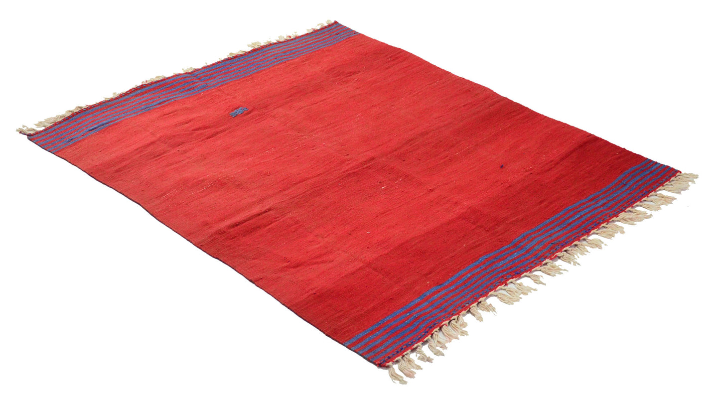 Peninsula Kilim Rug,Turkish Anatolian Kilim Rug 4,89 ft. X 3,61 ft. ( 149 cm X 110 cm)