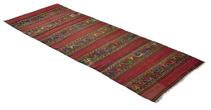 Peninsula Kilim Rug,Turkish Anatolian Kilim Rug 8,92 ft. X 3,38 ft. ( 272 cm X 103 cm)