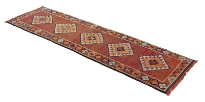 Peninsula Kilim Rug,Turkish Anatolian Kilim Rug 10,07 ft. X 2,85 ft. ( 307 cm X 87 cm)