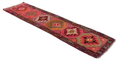 Peninsula Kilim Rug,Turkish Anatolian Kilim Rug 10,17 ft. X 2,72 ft. ( 310 cm X 83 cm)