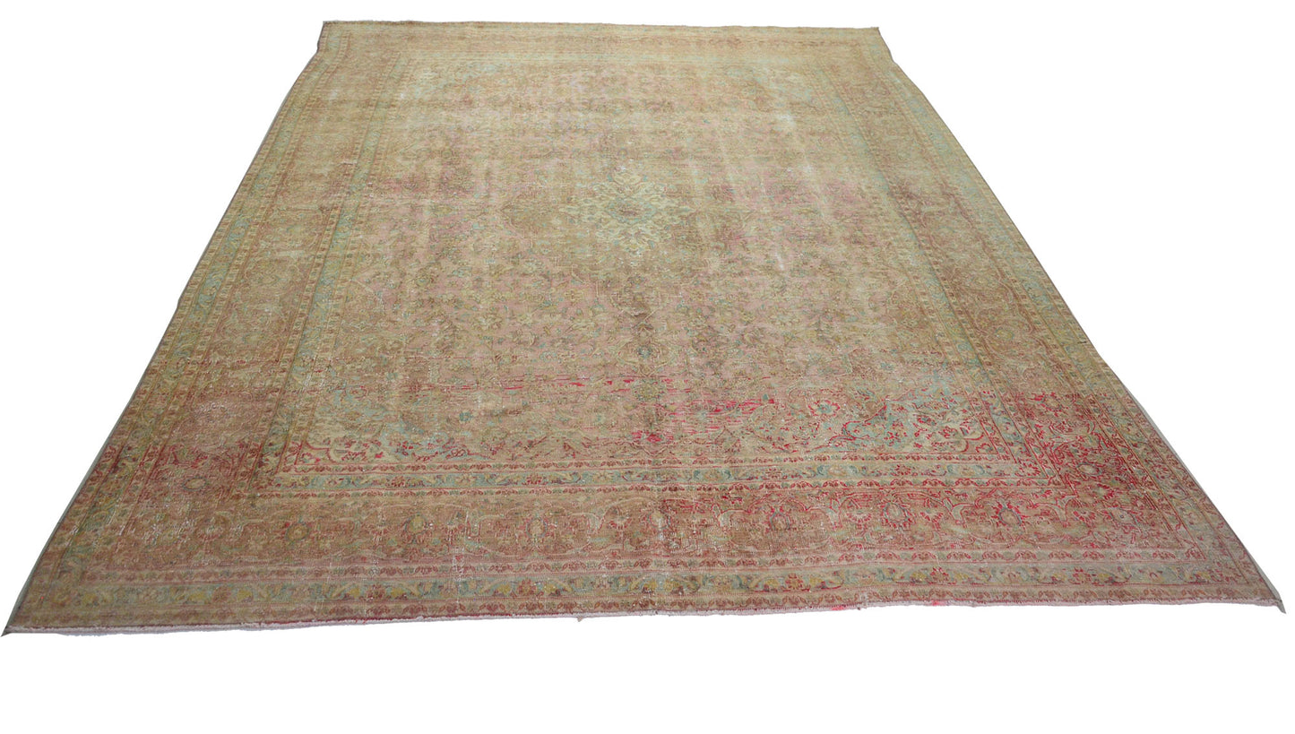 Turkish Original Anatolian Vintage Area Rug 12,79 ft. X 9,09 ft.(390 cm X 277 cm)