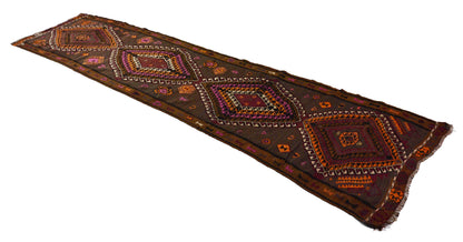 Peninsula Kilim Rug,Turkish Anatolian Kilim Rug 14,27 ft. X 3,77 ft. ( 435 cm X 115 cm)