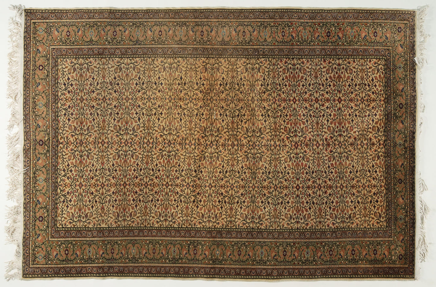 Turkish Original Anatolian Vintage Area Rug 7,18 ft. X 4,85 ft.(219 cm X 148 cm)