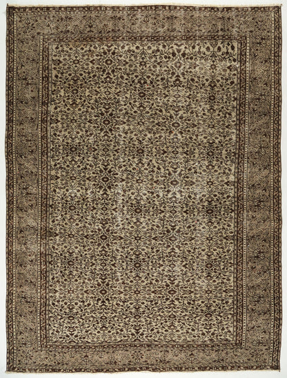 Turkish Original Anatolian Vintage Area Rug 9,58 ft. X 8,76 ft.(292 cm X 206 cm)