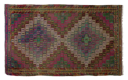 Peninsula Kilim Rug,Turkish Anatolian Kilim Rug 9,51 ft. X 5,81 ft. ( 290 cm X 172 cm)