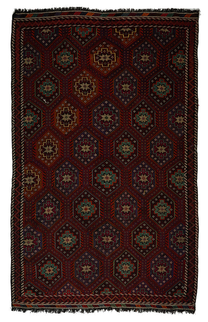 Peninsula Kilim Rug,Turkish Anatolian Kilim Rug 10,33 ft. X 6,76 ft. ( 315 cm X 206 cm)