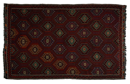 Peninsula Kilim Rug,Turkish Anatolian Kilim Rug 10,33 ft. X 6,76 ft. ( 315 cm X 206 cm)