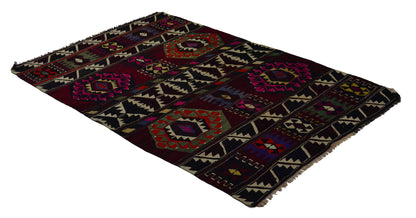 Peninsula Kilim Rug,Turkish Anatolian Kilim Rug 6,56 ft. X 4,33 ft. ( 200 cm X 132 cm)