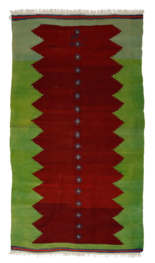 Peninsula Kilim Rug,Turkish Anatolian Kilim Rug 8,27 ft. X 4,49 ft. ( 252 cm X 137 cm)