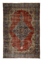 Turkish Original Anatolian Vintage Area Rug 10,56 ft. X 7,38 ft.(322 cm X 225 cm)