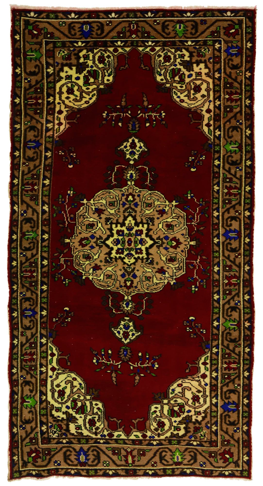 Turkish Original Anatolian Vintage Area Rug 8,79 ft. X 4,43 ft.(268 cm X 135 cm)