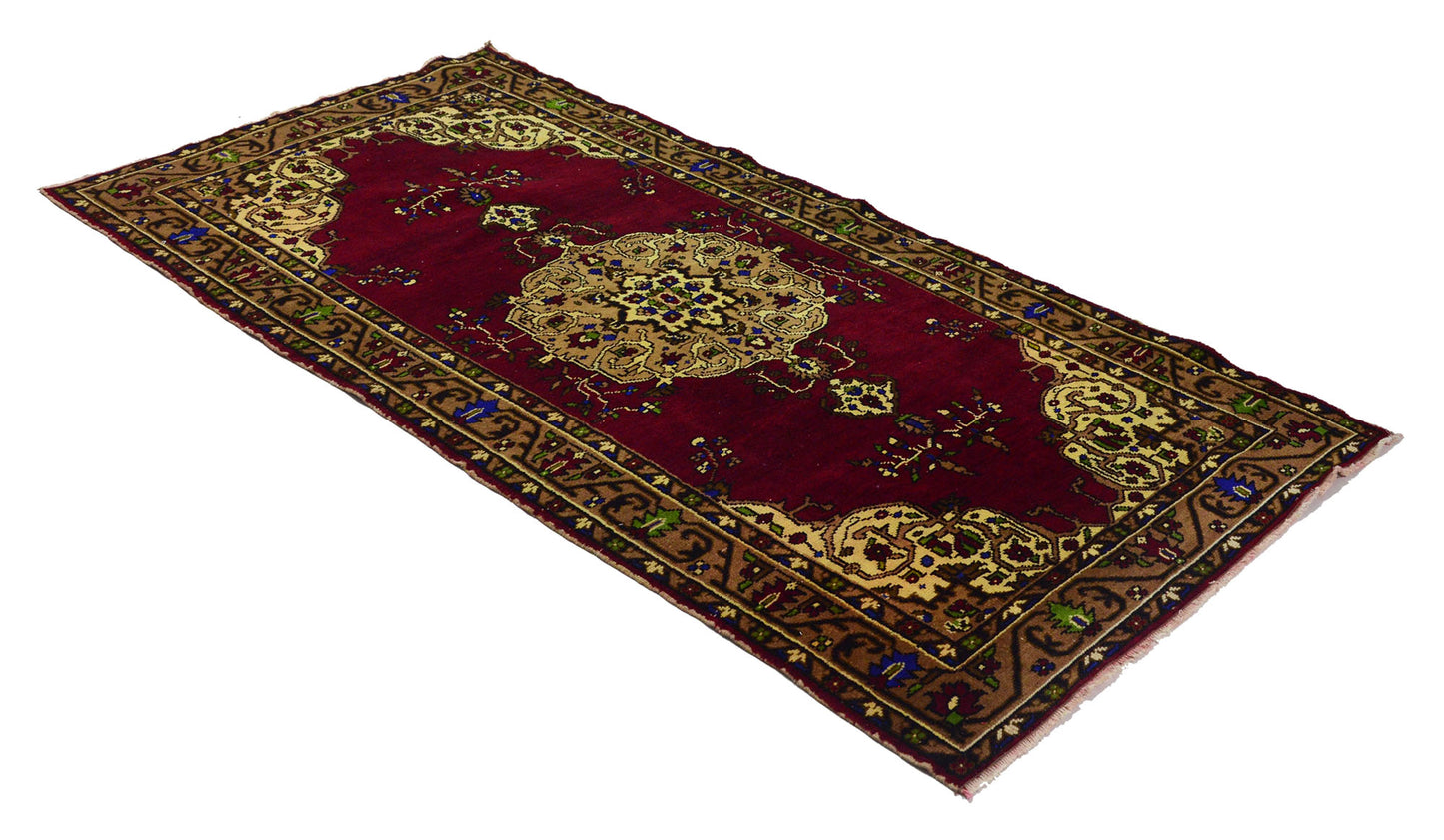 Turkish Original Anatolian Vintage Area Rug 8,79 ft. X 4,43 ft.(268 cm X 135 cm)