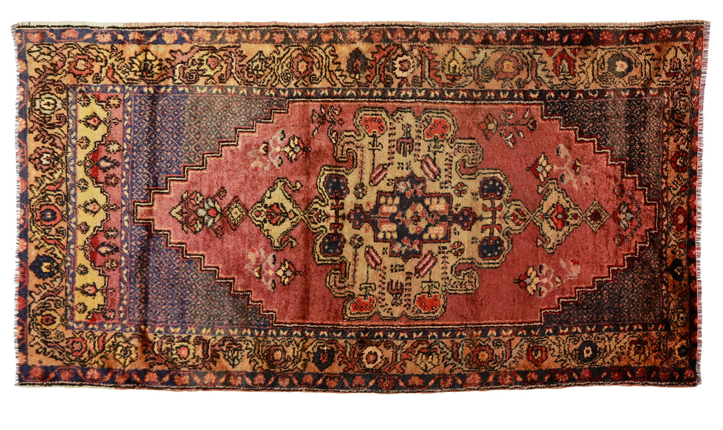 Turkish Original Anatolian Vintage Area Rug 8,36 ft. X 4,30 ft.(255 cm X 131 cm)