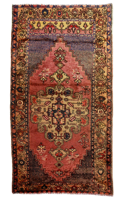 Turkish Original Anatolian Vintage Area Rug 8,36 ft. X 4,30 ft.(255 cm X 131 cm)