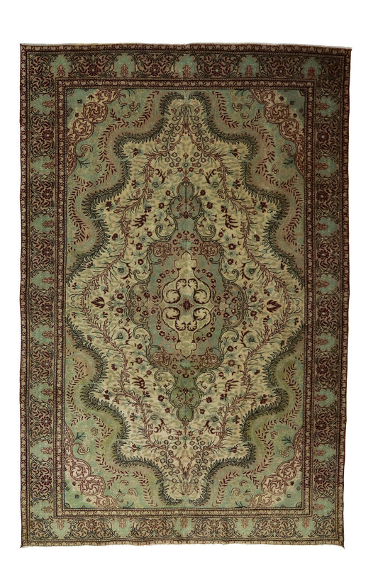 Turkish Original Anatolian Vintage Area Rug 9,28 ft. X 6,30 ft.(283 cm X 192 cm)