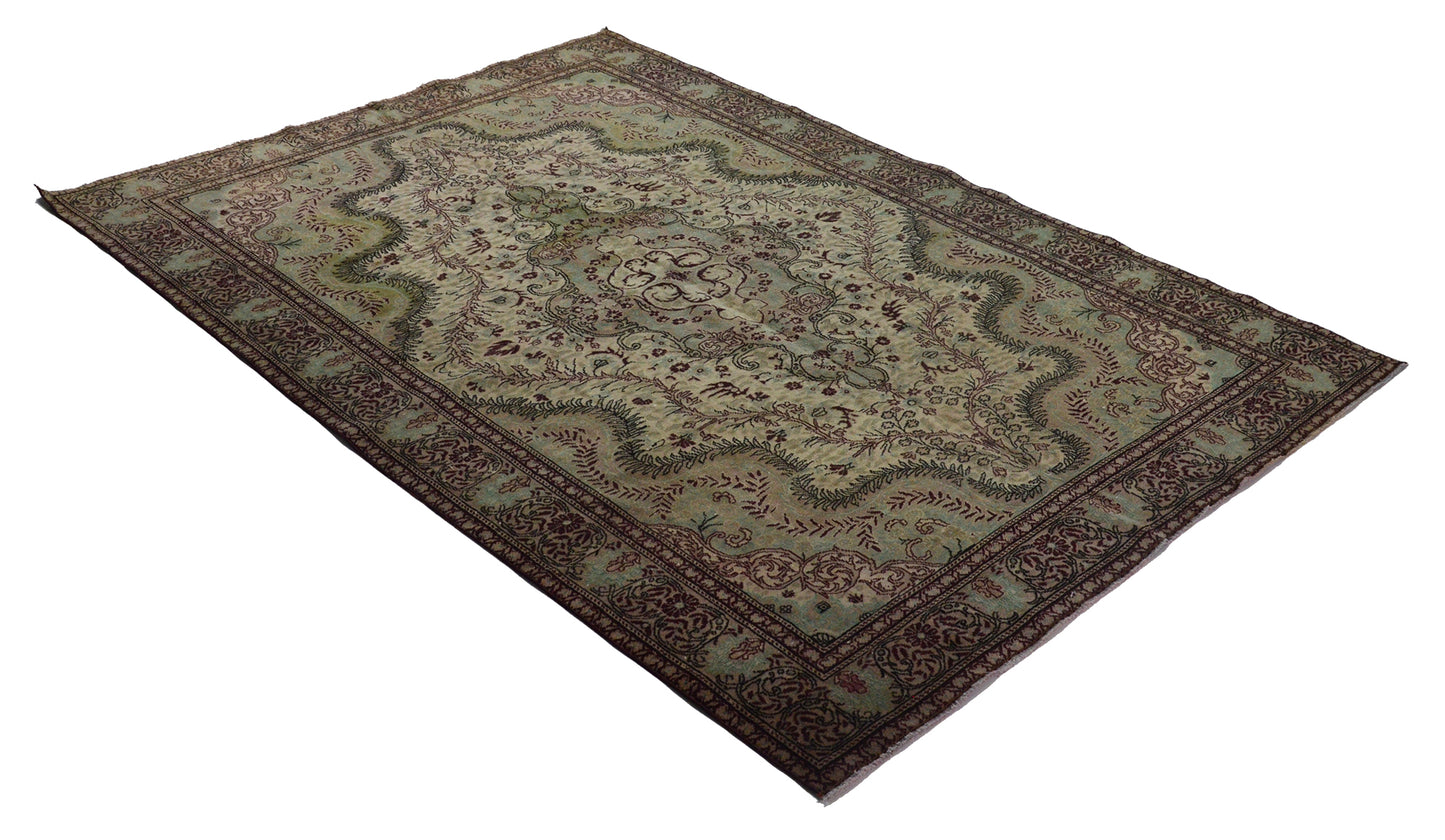 Turkish Original Anatolian Vintage Area Rug 9,28 ft. X 6,30 ft.(283 cm X 192 cm)