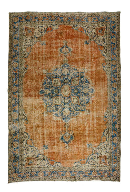 Turkish Original Anatolian Vintage Area Rug 10,50 ft. X 7,28 ft.(320 cm X 222 cm)