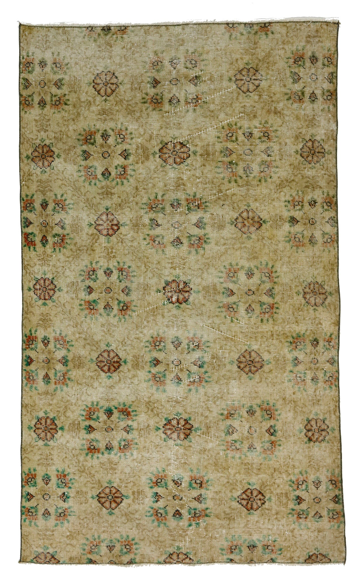 Genesis-Turkish Anatolian Vintage Area Rug 6,89 ft. X 6,13 ft.(210 cm X 117 cm)