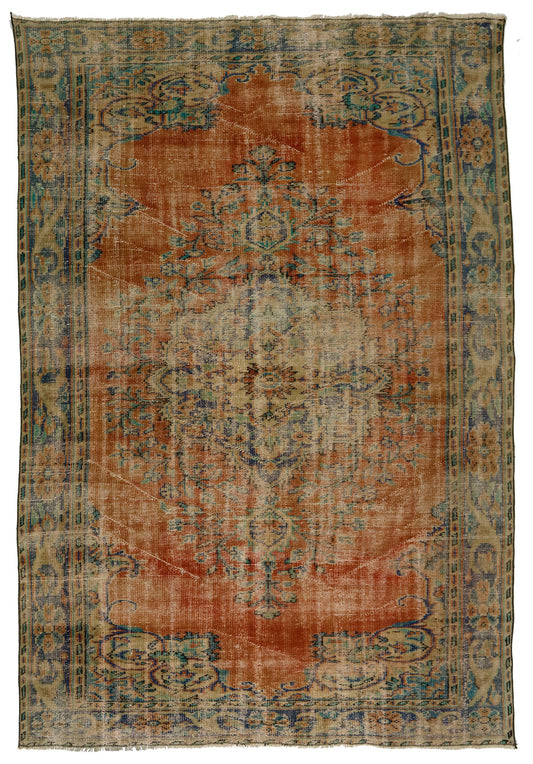 Genesis-Turkish Anatolian Vintage Area Rug 8,40 ft. X 3,84 ft.(256 cm X 177 cm)