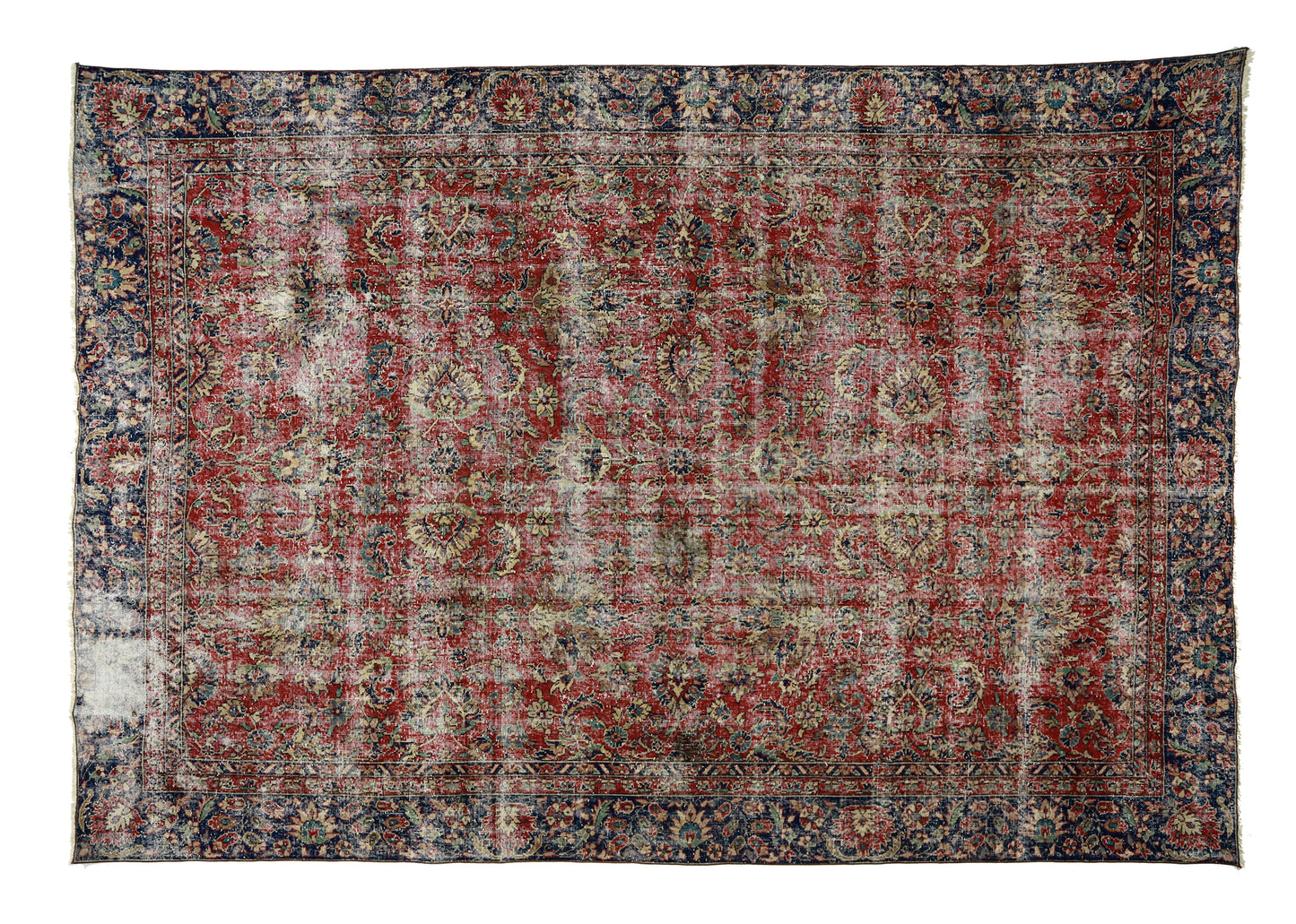 Turkish Original Anatolian Vintage Area Rug 11,02 ft. X 8,07 ft.(336 cm X 246 cm)