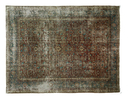 Turkish Original Anatolian Vintage Area Rug 11,05 ft. X 8,66 ft.(337 cm X 264 cm)