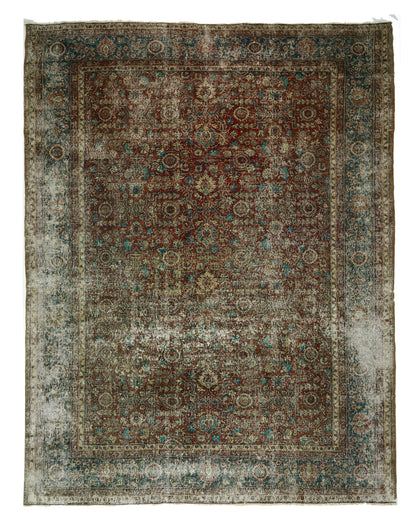 Turkish Original Anatolian Vintage Area Rug 11,05 ft. X 8,66 ft.(337 cm X 264 cm)