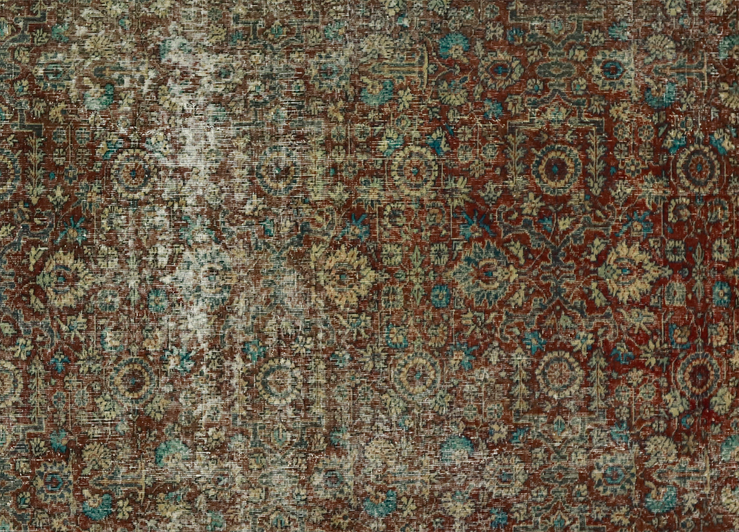 Turkish Original Anatolian Vintage Area Rug 11,05 ft. X 8,66 ft.(337 cm X 264 cm)