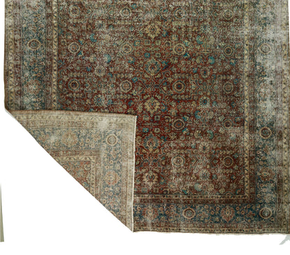 Turkish Original Anatolian Vintage Area Rug 11,05 ft. X 8,66 ft.(337 cm X 264 cm)