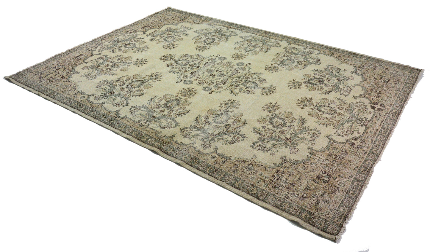 Turkish Original Anatolian Vintage Area Rug 11,35 ft. X 7,84 ft.(346 cm X 239 cm)