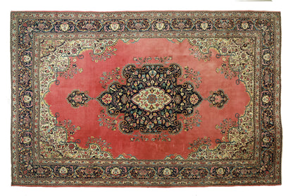 Turkish Original Anatolian Vintage Hereke Area Rug 12,33 ft. X 7,90 ft.(376 cm X 241 cm)