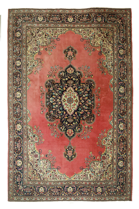 Turkish Original Anatolian Vintage Hereke Area Rug 12,33 ft. X 7,90 ft.(376 cm X 241 cm)