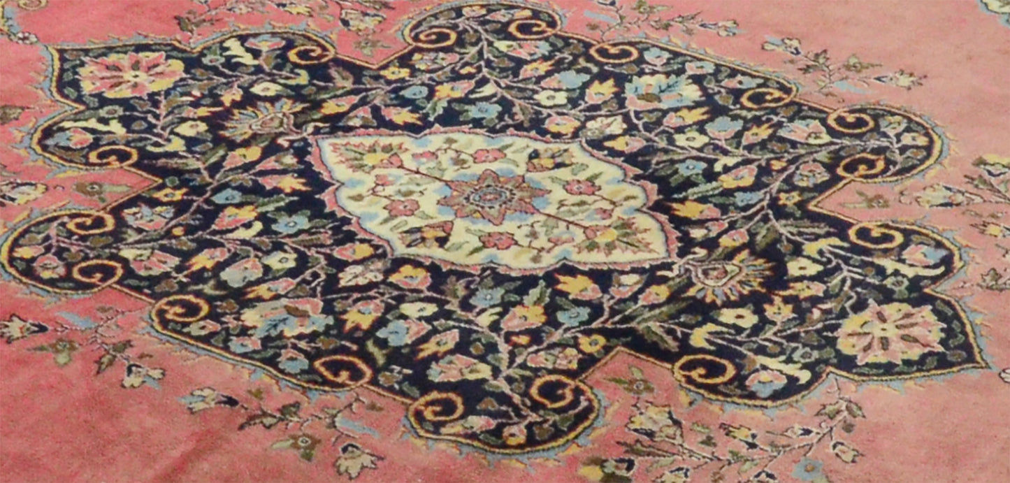 Turkish Original Anatolian Vintage Hereke Area Rug 12,33 ft. X 7,90 ft.(376 cm X 241 cm)