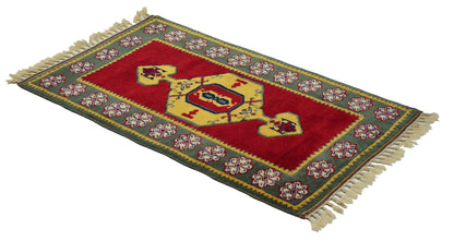 Turkish Original Anatolian Vintage Area Rug 4,62 ft. X 2,66 ft.(141 cm X 81 cm)