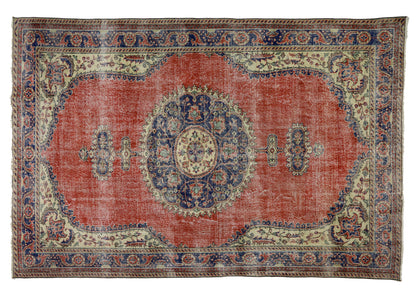 Turkish Original Anatolian Vintage Area Rug 10,33 ft. X 6,79 ft.(315 cm X 207 cm)