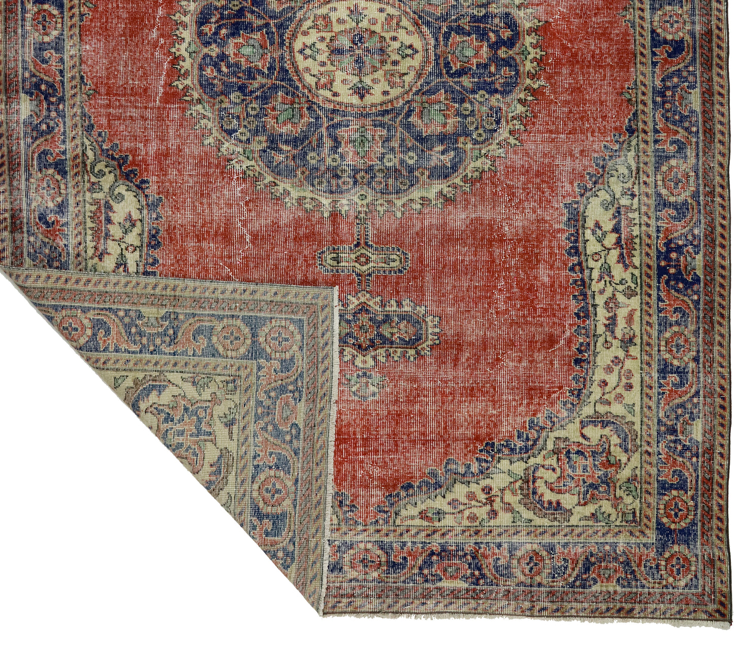 Turkish Original Anatolian Vintage Area Rug 10,33 ft. X 6,79 ft.(315 cm X 207 cm)