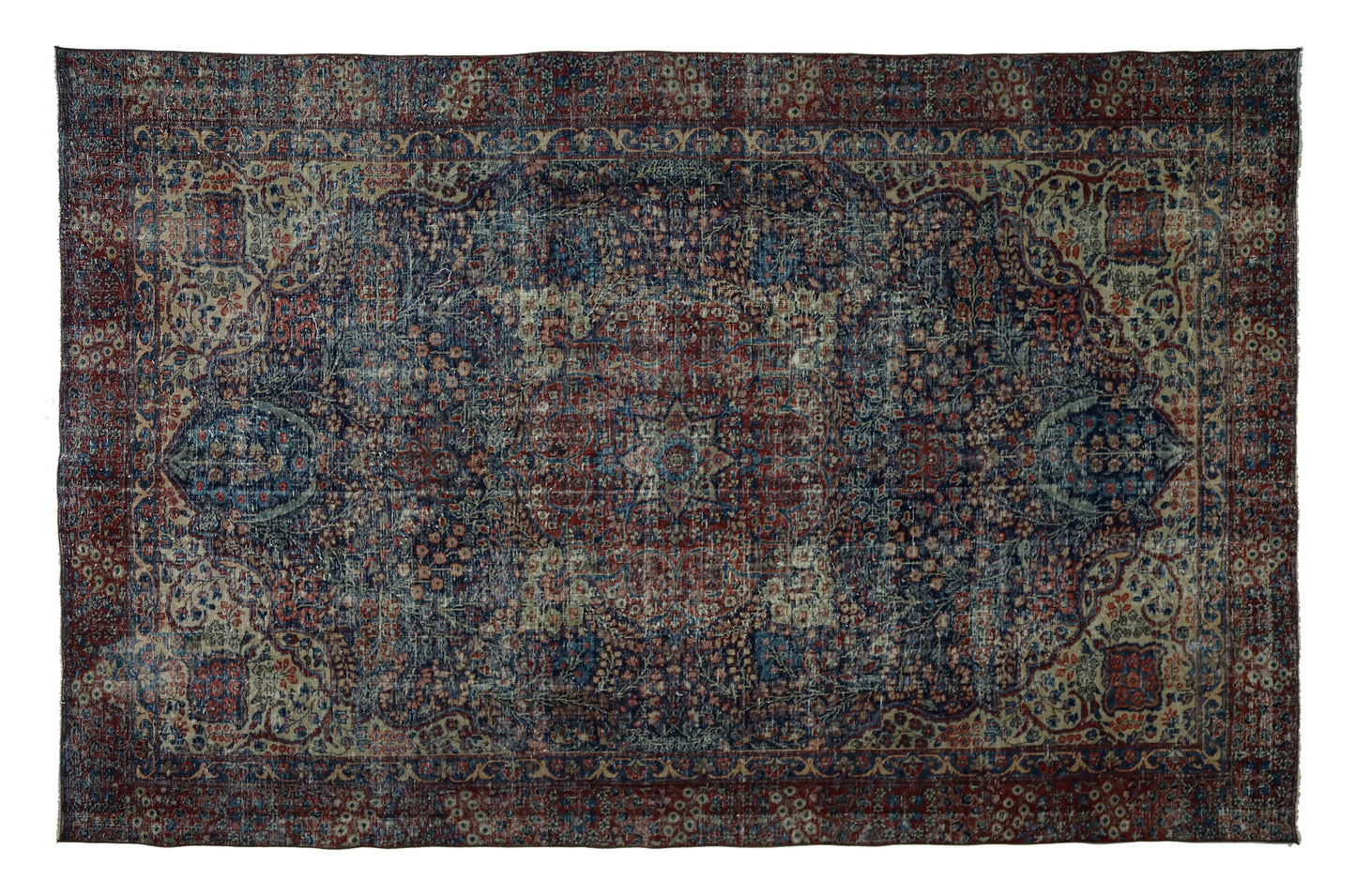 Turkish Original Anatolian Vintage Area Rug 11,22 ft. X 7,45 ft.(342 cm X 227 cm)