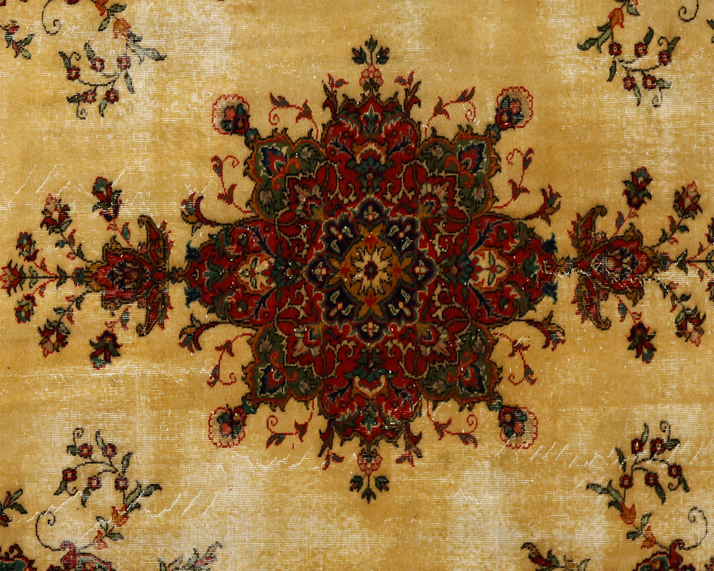 Turkish Original Anatolian Vintage Area Rug 10,17 ft. X 7,28 ft.(310 cm X 222 cm)