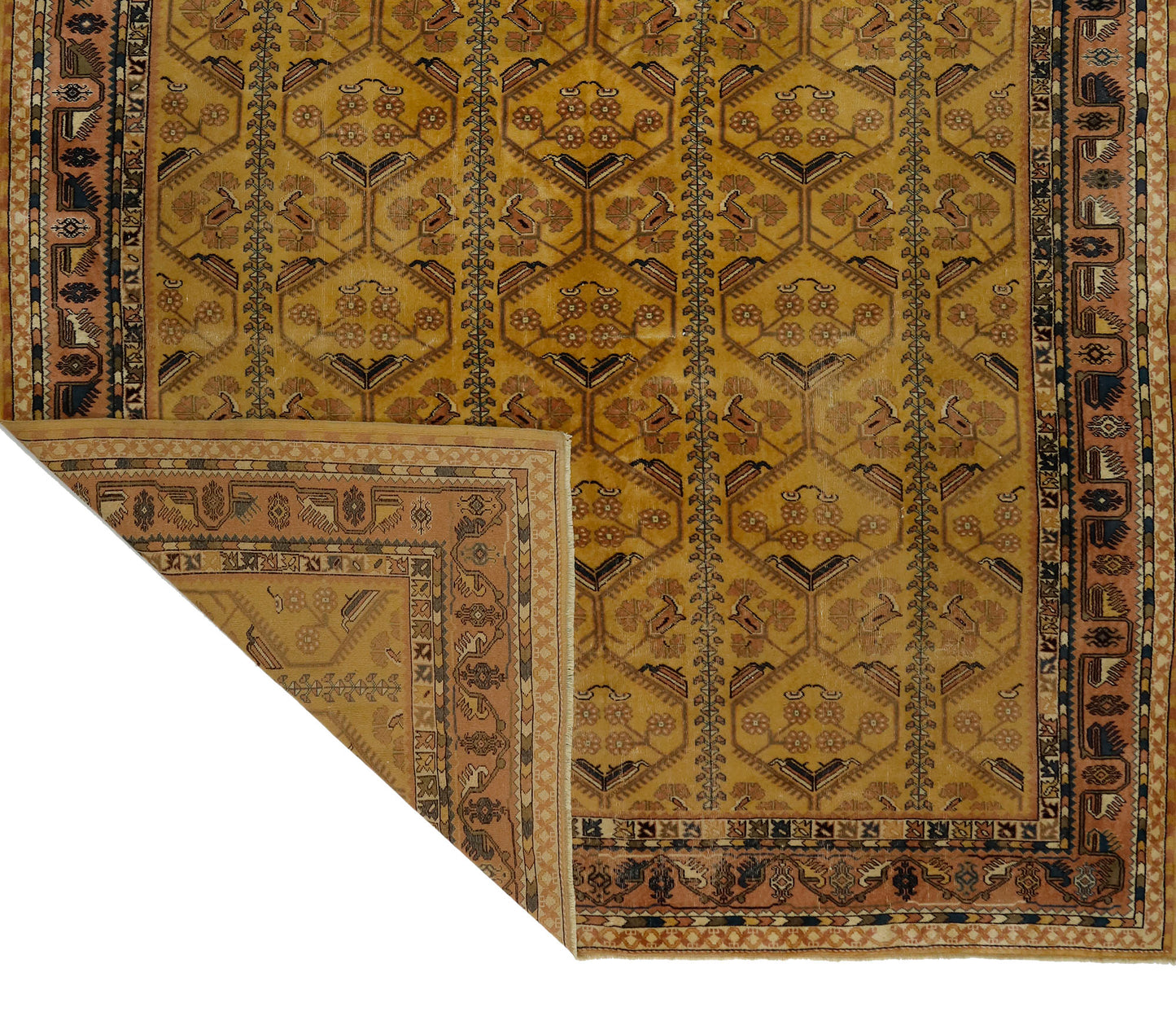 Turkish Original Anatolian Vintage Area Rug 10,82 ft. X 8,17 ft.(330 cm X 249 cm)