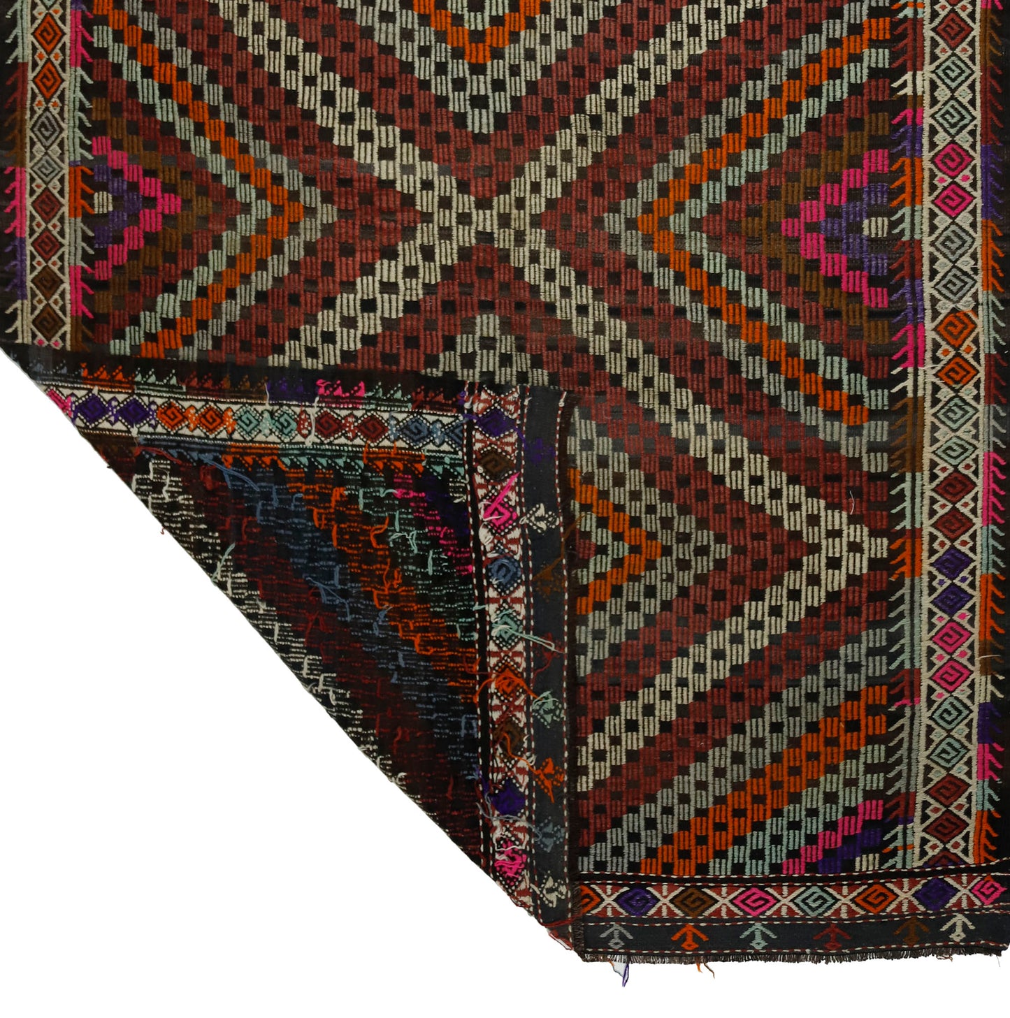 Peninsula Kilim Rug,Turkish Anatolian Kilim Rug 9,61 ft. X 6,49 ft. ( 293 cm X 198 cm)