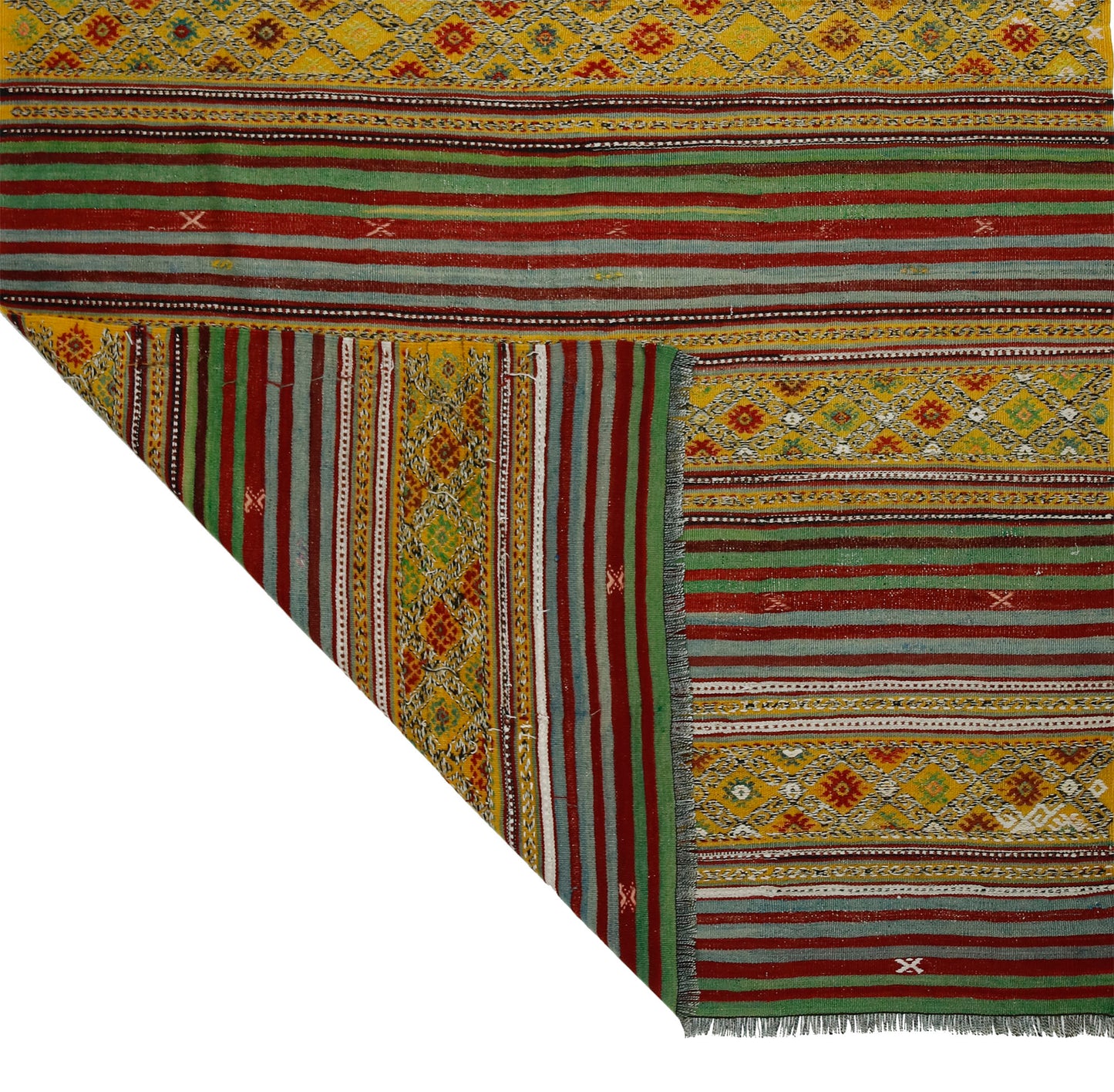 Peninsula Kilim Rug,Turkish Anatolian Kilim Rug 7,58 ft. X 5,22 ft. ( 231 cm X 159 cm)