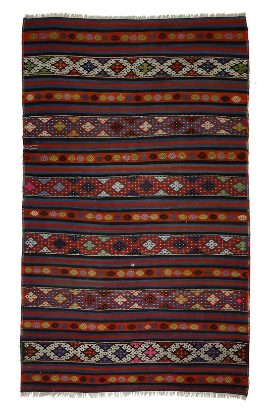 Peninsula Kilim Rug,Turkish Anatolian Kilim Rug 10,00 ft. X 5,97 ft. ( 305 cm X 182 cm)