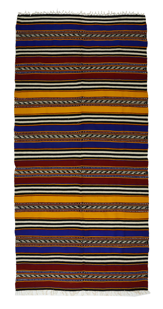 Peninsula Kilim Rug,Turkish Anatolian Kilim Rug 10,96 ft. X 5,18 ft. ( 334 cm X 158 cm)