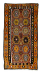 Peninsula Kilim Rug,Turkish Anatolian Kilim Rug 7,77 ft. X 4,23 ft. ( 237 cm X 129 cm)