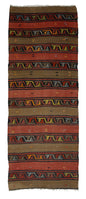 Peninsula Kilim Rug,Turkish Anatolian Kilim Rug 8,79 ft. X 3,35 ft. ( 268 cm X 102 cm)