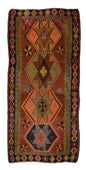 Peninsula Kilim Rug,Turkish Anatolian Kilim Rug 12,56 ft. X 5,71 ft. ( 383 cm X 174 cm)